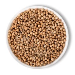 Cilantro in plate isolated on a white background